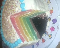 Gâteau arc en ciel