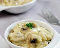Un risotto au camembert très gourmand.