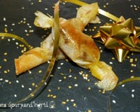 Papillotes de foie gras aux miel et pain d'épices