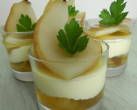 Verrines aux poires et camembert