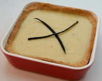 Tarte au chocolat blanc et sa pâte sablée aux amandes