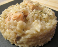 Risotto au saumon frais