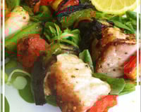 Trio de la mer en brochette