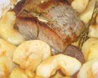 Rôti de porc aux pommes