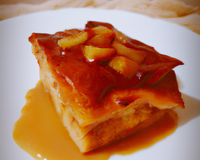 Gâteau à la danette au carambar et aux pommes