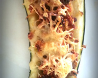 Courgette farcie au chorizo