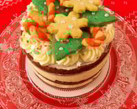 Naked cake de Noël chocolat, épices, tonka