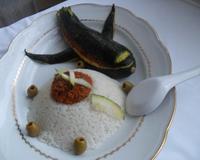 Une courgette en forme de Jet privé ne saurait partir sans son riz Bourgeois!