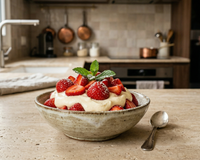 La crème chiboust de Laurent Mariotte est la meilleure alternative à la chantilly pour vos fraises