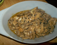 Fricassée de poulet au poivre vert