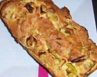 Cake léger saumon fumé, poireaux