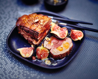 Rôti de magret de canard figues-abricots