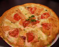 Pizza au saumon et Boursin