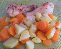 Pilons de poulet aux petits légumes