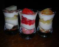 Verrines au mascarpone et fraise des bois