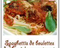Spaghettis de boulettes de thon à la sauce tomate