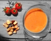 Soupe tomates cerises rôties