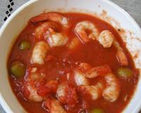 Une recette minceur rapide de crevettes épicée comme il faut presque à la manière arrabiata.