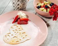 Crêpes dentelles en forme de cœur