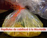 Papillotes de cabillaud à la Moutarde