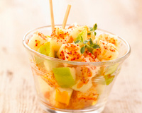 Salade de pomme et fromage de Pur Brebis Pyrénées au piment d'Espelette