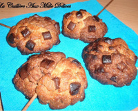 Sucettes cookies aux deux chocolats