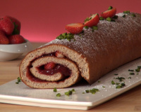 Gâteau roulé à la confiture de Fraises Bonne Maman