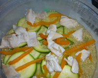 Poulet courgette au micro-onde