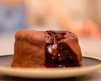 Cœur coulant chocolat noir & fleur de sel