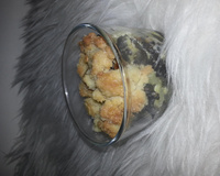 Verrine de gratin d'escargot à la pomme et son crumble