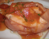 Mi cuit de saumon en marinade chaude