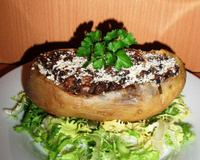 Pommes de terre farcies à la duxelles de champignons