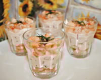 Verrines crevettes sauce cocktail