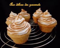 Cupcakes cœur citron meringués