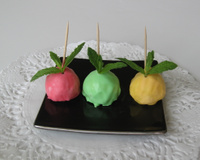 Trois petites pommes au chocolat