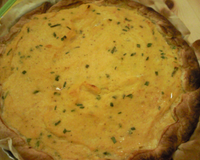 Tarte à la courge et saumon fumé