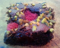 Brownie fondant aux framboises