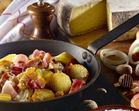 Poêlée de jambon fumé à la tomme de savoie