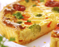 Tarte brocolis et tomates