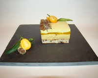 Le Kumarratcha...la rencontre du kumquat, marron et thé vert Matcha