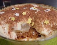 Tiramisu aux poires et au pain d'épices.