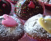 Cupcakes au chocolat crème fleurette