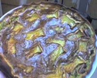 Tarte camembert-poireaux