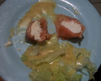 Salade fraîche et légère pour les fêtes avec le gras du saumon