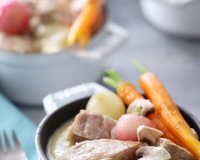 Blanquette de veau en noir et blanc