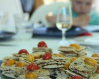 Une jolie focaccia aux couleurs de l'Italie.