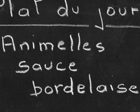 Animelles sauce bordelaise