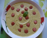 Purée de courgette et knack