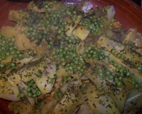 Tajine de poulet aux pomme de terre, fenouil et petits pois