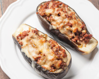 Barquette d'aubergines farcies